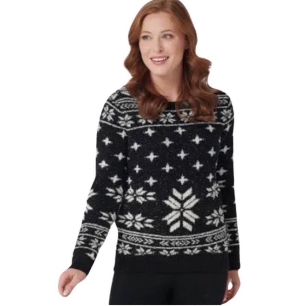 Barefoot Dreams Black and White Sweater